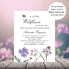 Flyer convite de orçamento para violeta de flor silvestr