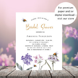 Flyer convite de orçamento para violeta de flor silvestr