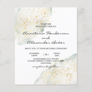 Flyer Convite Elegante para cerimônia de casamento. Fly
