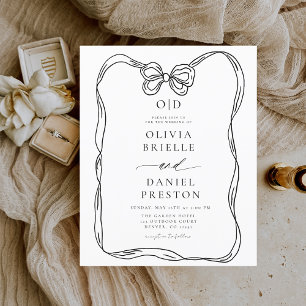 Flyer Convite Elegante Preto e Branco de Orçamento
