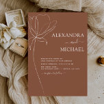 Flyer Convite Minimalista De Casamento Floral De Boho De<br><div class="desc">Ponha o tom para o seu dia especial com o nosso Bolso de Orçamento Convocações Minimalistas para Casamento Floral. Esses convites são feitos para casais que apreciam a beleza da simplicidade e querem criar uma atmosfera convidativa para seus convidados. Com foco em elegantes elementos florais e tipografia limpa, esses convites...</div>