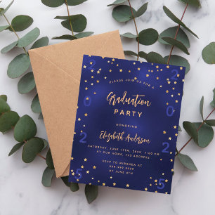 Flyer Convite orçamental para marinhos azuis de festa de