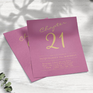 Flyer Convite para aniversário de 21 anos de Orçamento D