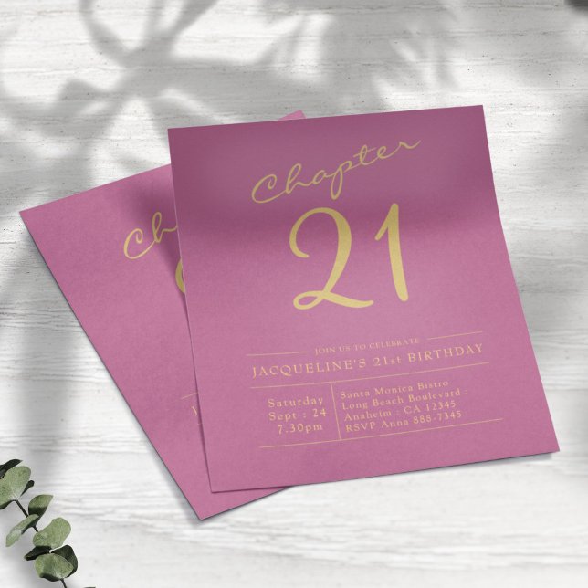 Flyer Convite para aniversário de 21 anos de Orçamento D (Criador carregado)
