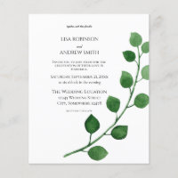 Convite para aviadores de casamento Eucalyptus