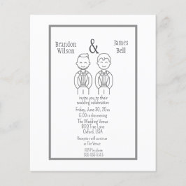 Flyer Convite para Casamento de Casais Cinza ORÇAMENTAL