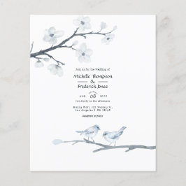 Flyer Convite para casamento de Cherry Blossoms