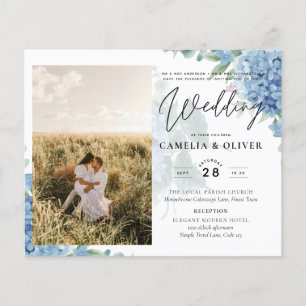 Flyer Convite para Casamento de FOTO PHOTO Azul Moderno