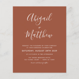 Flyer Convite para casamento de fotos de Terracotta Boho