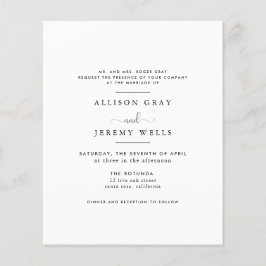 Flyer Convite para Casamento de Orçamento