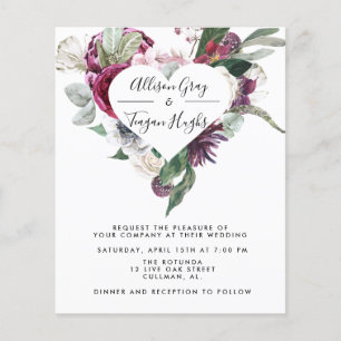 Flyer Convite para Casamento de Orçamento Laural