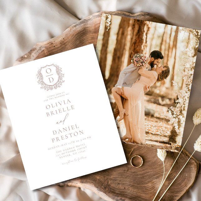 Flyer Convite para Casamento de Rosa de Poeira de Orçame (Criador carregado)