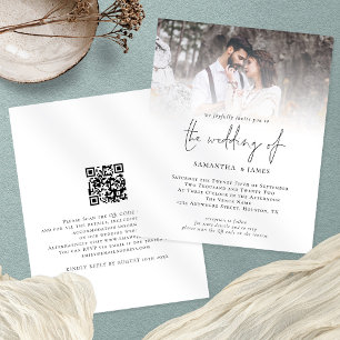 Flyer Convite para casamento de script de foto de código