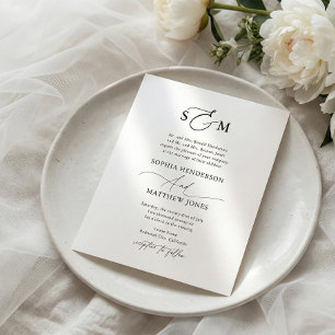 Flyer Convite para Casamento de Script Formal de Orçamen