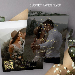 Flyer Convite para casamento de sobreposição de fotos do