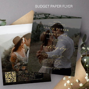 Flyer Convite para casamento de sobreposição de fotos do