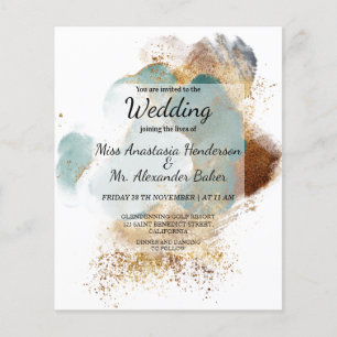 Flyer Convite para Casamento Elegante de Orçamento. Fly