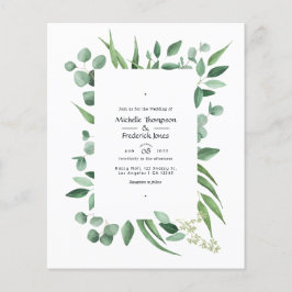 Flyer Convite para Casamento Eucalyptus Greenery