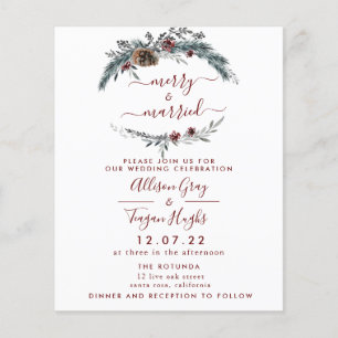 Flyer Convite para Casamento Floral Wreath   Orçamento