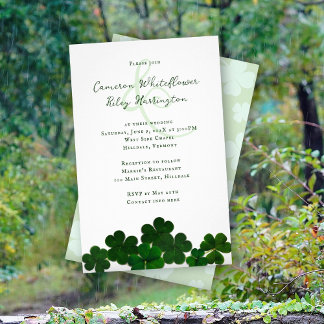 Flyer Convite para casamento irlandês de orçamento