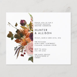 Flyer Convite para Chás de Casais de Queda de Orçamento