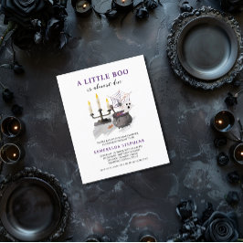 Flyer Convite para Chás de fraldas de Boo do Halloween