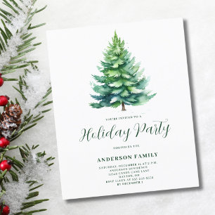 Flyer Convite para Férias de Natal na Árvore de Orçament