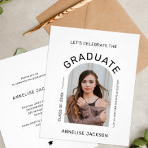 Convite para festa de formatura de fotos moderna