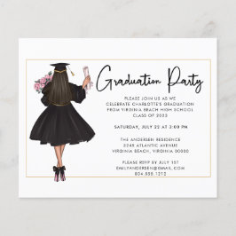 Flyer Convite para Festa de formatura de Script Moderno 