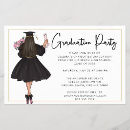 Flyer Convite para Festa de formatura de Script Moderno