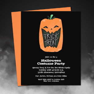 Flyer Convite para Festa de Halloween de Abóbora de Orça