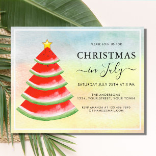 Flyer Convite para Festa de Melancia de Natal em Julho