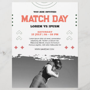 Flyer Convite para Festa de Observação de Futebol Dia de