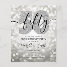 Flyer Convite para Festas de aniversário 50 da Elegante 