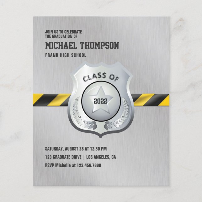 Flyer Convite para Fotografias com Temas da Polícia (Frente)