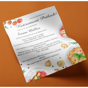 Flyer Convite para Jantar de Aposentadoria