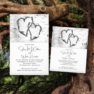 Flyer Convite para Orçamento de Casamento de Birch Branc