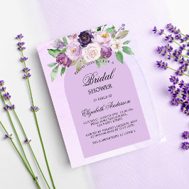 Flyer convite para orçamento de flores violetas de chá d