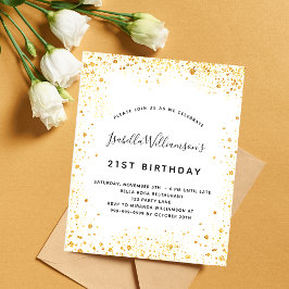 Flyer Convite para orçamento de ouro branco de aniversár