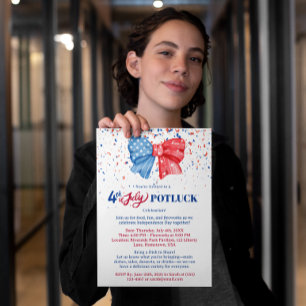 Flyer Convite para Piquenique de 4 de Julho