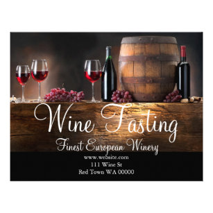 Flyer Convite para Provando de vinho