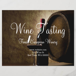 Flyer Convite para Provando de vinho