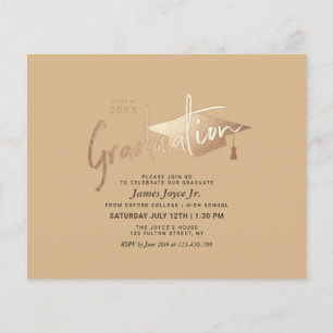 Flyer Convites de Festa de formatura Mínima Simples de O