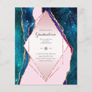 Flyer Convites de FORMATURA com Brilho Glam para Orçamen