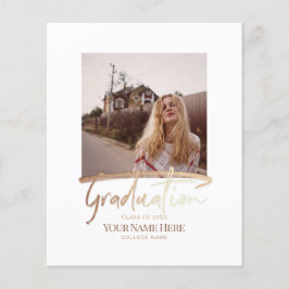 Flyer Convites de Foto para Graduação Elegante Moderna d
