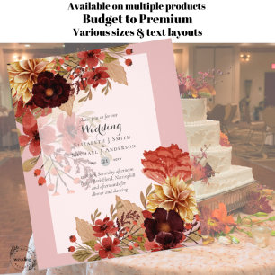 Flyer Convites Florais De Casamento - Dusky