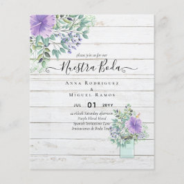 Flyer Convites Florais Roxos Orçamento Nossa Noiva
