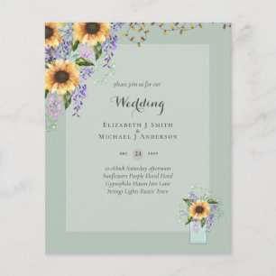 Flyer CONVITES ORÇAMENTAIS DE CASAMENTO - Girassóis Ru