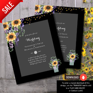 Flyer CONVITES ORÇAMENTAIS DE CASAMENTO - Girassóis Ru