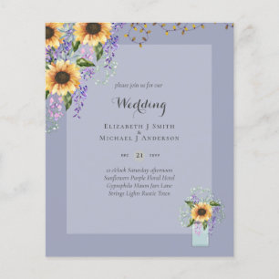 Flyer CONVITES ORÇAMENTAIS DE CASAMENTO - Girassóis Ru